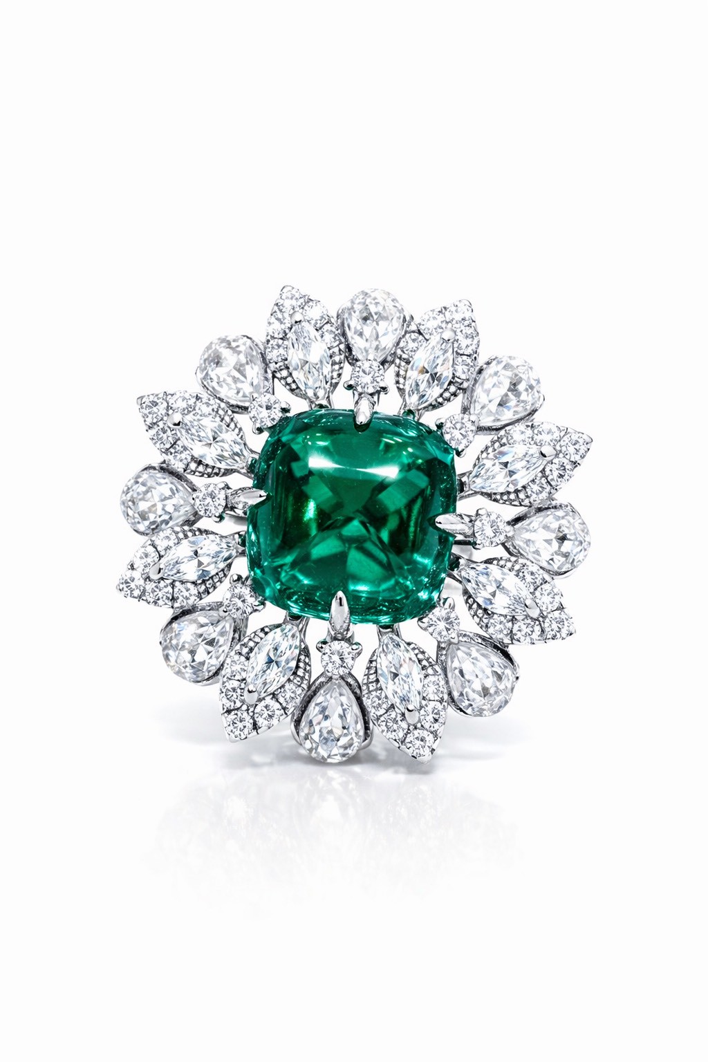 祖母綠糖塔復古戒指